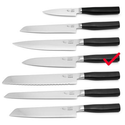 KAMAGATA - nůž SANTOKU 18 cm, nůž Santoku - 18 cm - 29 cm - 2